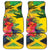 Personalized Jamaica Crocodile Car Mats Tropical Flowers Grunge Flag - Wonder Print Shop