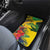Personalized Jamaica Crocodile Car Mats Tropical Flowers Grunge Flag - Wonder Print Shop
