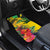 Personalized Jamaica Crocodile Car Mats Tropical Flowers Grunge Flag - Wonder Print Shop