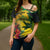 Personalized Jamaica Crocodile Cross Shoulder Shirt Tropical Flowers Grunge Flag - Wonder Print Shop