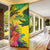 Personalized Jamaica Crocodile Door Cover Tropical Flowers Grunge Flag - Wonder Print Shop
