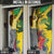 Personalized Jamaica Crocodile Door Cover Tropical Flowers Grunge Flag - Wonder Print Shop