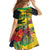Personalized Jamaica Crocodile Family Matching Off The Shoulder Long Sleeve Dress and Hawaiian Shirt Tropical Flowers Grunge Flag - Wonder Print Shop