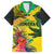 Personalized Jamaica Crocodile Family Matching Puletasi and Hawaiian Shirt Tropical Flowers Grunge Flag - Wonder Print Shop