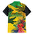 Personalized Jamaica Crocodile Family Matching Puletasi and Hawaiian Shirt Tropical Flowers Grunge Flag - Wonder Print Shop