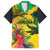 Personalized Jamaica Crocodile Family Matching Short Sleeve Bodycon Dress and Hawaiian Shirt Tropical Flowers Grunge Flag - Wonder Print Shop