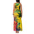 Personalized Jamaica Crocodile Family Matching Tank Maxi Dress and Hawaiian Shirt Tropical Flowers Grunge Flag - Wonder Print Shop