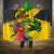Personalized Jamaica Crocodile Hooded Blanket Tropical Flowers Grunge Flag - Wonder Print Shop