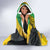 Personalized Jamaica Crocodile Hooded Blanket Tropical Flowers Grunge Flag - Wonder Print Shop