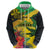 Personalized Jamaica Crocodile Hoodie Tropical Flowers Grunge Flag - Wonder Print Shop
