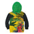 Personalized Jamaica Crocodile Kid Hoodie Tropical Flowers Grunge Flag - Wonder Print Shop