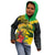 Personalized Jamaica Crocodile Kid Hoodie Tropical Flowers Grunge Flag - Wonder Print Shop
