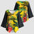 Personalized Jamaica Crocodile Kimono Sleeve Blouse Tropical Flowers Grunge Flag - Wonder Print Shop