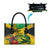 Personalized Jamaica Crocodile Leather Bag Tropical Flowers Grunge Flag - Wonder Print Shop