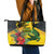 Personalized Jamaica Crocodile Leather Tote Bag Tropical Flowers Grunge Flag - Wonder Print Shop