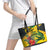 Personalized Jamaica Crocodile Leather Tote Bag Tropical Flowers Grunge Flag - Wonder Print Shop