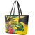 Personalized Jamaica Crocodile Leather Tote Bag Tropical Flowers Grunge Flag - Wonder Print Shop