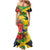 Personalized Jamaica Crocodile Mermaid Dress Tropical Flowers Grunge Flag - Wonder Print Shop