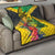 Personalized Jamaica Crocodile Quilt Tropical Flowers Grunge Flag - Wonder Print Shop