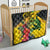 Personalized Jamaica Crocodile Quilt Tropical Flowers Grunge Flag - Wonder Print Shop