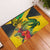 Personalized Jamaica Crocodile Rubber Doormat Tropical Flowers Grunge Flag - Wonder Print Shop