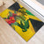 Personalized Jamaica Crocodile Rubber Doormat Tropical Flowers Grunge Flag - Wonder Print Shop
