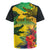 Personalized Jamaica Crocodile Rugby Jersey Tropical Flowers Grunge Flag - Wonder Print Shop