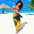 Personalized Jamaica Crocodile Sarong Tropical Flowers Grunge Flag - Wonder Print Shop
