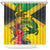Personalized Jamaica Crocodile Shower Curtain Tropical Flowers Grunge Flag - Wonder Print Shop