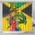 Personalized Jamaica Crocodile Shower Curtain Tropical Flowers Grunge Flag - Wonder Print Shop