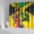 Personalized Jamaica Crocodile Shower Curtain Tropical Flowers Grunge Flag - Wonder Print Shop