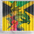 Personalized Jamaica Crocodile Shower Curtain Tropical Flowers Grunge Flag - Wonder Print Shop