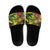 Personalized Jamaica Crocodile Slide Sandals Tropical Flowers Grunge Flag - Wonder Print Shop