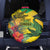 Personalized Jamaica Crocodile Spare Tire Cover Tropical Flowers Grunge Flag - Wonder Print Shop