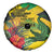 Personalized Jamaica Crocodile Spare Tire Cover Tropical Flowers Grunge Flag - Wonder Print Shop