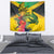 Personalized Jamaica Crocodile Tapestry Tropical Flowers Grunge Flag - Wonder Print Shop