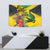 Personalized Jamaica Crocodile Tapestry Tropical Flowers Grunge Flag - Wonder Print Shop