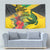 Personalized Jamaica Crocodile Tapestry Tropical Flowers Grunge Flag - Wonder Print Shop