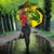 Personalized Jamaica Crocodile Umbrella Tropical Flowers Grunge Flag - Wonder Print Shop