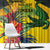 Personalized Jamaica Crocodile Window Curtain Tropical Flowers Grunge Flag - Wonder Print Shop