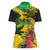 Personalized Jamaica Crocodile Women Polo Shirt Tropical Flowers Grunge Flag - Wonder Print Shop