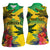 Personalized Jamaica Crocodile Women Sleeveless Polo Shirt Tropical Flowers Grunge Flag - Wonder Print Shop