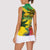 Personalized Jamaica Crocodile Women Sleeveless Polo Shirt Tropical Flowers Grunge Flag - Wonder Print Shop