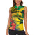 Personalized Jamaica Crocodile Women Sleeveless Polo Shirt Tropical Flowers Grunge Flag - Wonder Print Shop