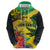 Personalized Jamaica Crocodile Zip Hoodie Tropical Flowers Grunge Flag - Wonder Print Shop