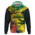 Personalized Jamaica Crocodile Zip Hoodie Tropical Flowers Grunge Flag - Wonder Print Shop