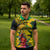Personalized Jamaica Crocodile Zipper Polo Shirt Tropical Flowers Grunge Flag - Wonder Print Shop