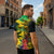 Personalized Jamaica Crocodile Zipper Polo Shirt Tropical Flowers Grunge Flag - Wonder Print Shop