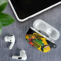 Personalized Jamaica Crocodile Hummingbird AirPods Case Tropical Flowers Grunge Flag - Wonder Print Shop