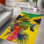 Personalized Jamaica Crocodile Hummingbird Area Rug Tropical Flowers Grunge Flag - Wonder Print Shop